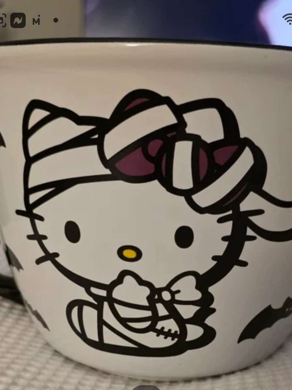 Hello Kitty Black and White Licensed Logo Print